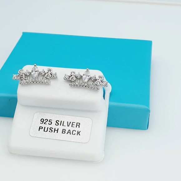 "925 Sterling Silver CZ Beautiful Earrings for Women, 1USPAR4228 - Picture 4 of 11